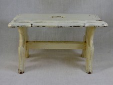 Alter Holz Schemel Hocker Fußhocker Fußschemel Fußbank Shabby Vintage