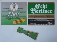 3 DDR-Bier-Etiketten - VEB