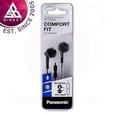 Panasonic In Ear Kabelgebundene Kopfhörer mit Mikrofon & Fernbedienung│Komfort Passform│für Handy│Schwarz