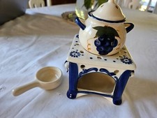 Mini Keramik Küchen Herd mit Teekanne