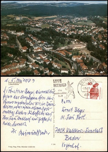 Ansichtskarte bad salzuflen - ansichtskarte,