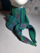 Mini Schal, Scarf aus " Viscolin Color", handgestrickt, 130 x 13 cm