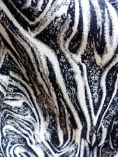 5081 RAFAY Mantel Ballon Mantel schwarz-weiß mit Kapuze