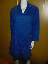 Leiber Damen Berufskleid Berufsmantel  Langarm  blau Kittel Labor Apotheke