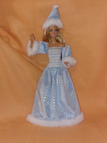 Barbie kleid winter snow - barbie,