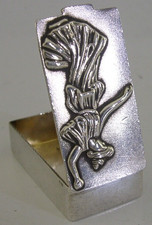 SCHÖNE ENGLISCHE IMPORT MASSIV STERLINGSILBER PILLENDOSE 1990 PORTUGUES