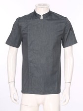 DE·Kochjacke Herren Damen Langarm Bäckerjacke Kochmantel Cook Kockjackenknöpfe