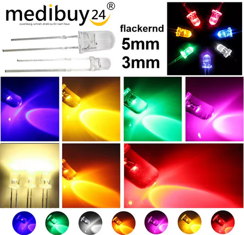 Led diode flackerlicht 3mm - diode,