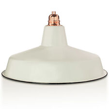 Lampenschirm Emaille Industrielampe Fabriklampe Vintage 36cm Weiß 2. Wahl
