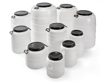 Weithalsfass Fasssilage Gepäcktonne Gärfass Gärbehälter Futtertonne 15-200L weiß