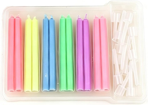 Bunte flammen kerzen 12er set - flammen,