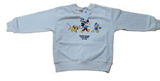 H&M Disney Mickey Mouse California cremefarbenes bedrucktes Sweatshirt Alter 2-4 Jahre neu mit Etikett