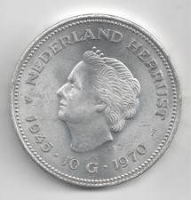 Niederlande 10 Gulden, 1970