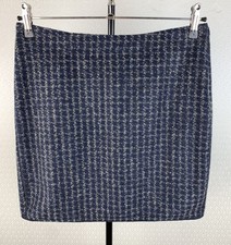 NEU! OPUS Gr. 38 Rock Strick Walk mit Wolle navy beige Muster Pencil Skirt 91B
