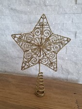 Tchibo TCM Tannenbaum Spitze gold glitzer Perlen wie Neu