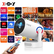 XGODY 2025 Beamer Projektor 4K UHD WiFi Bluetooth Smart Heimkino Mini Tragbar