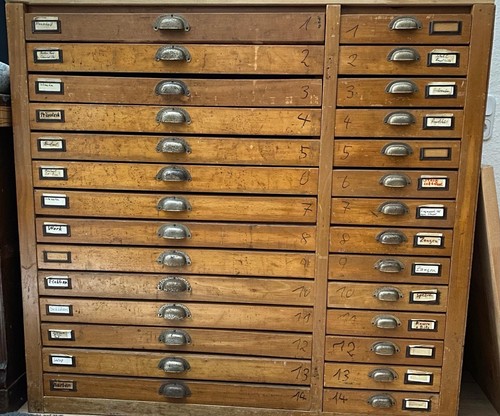 Setzkasten schrank holz - setzkasten,