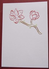 Kartenaufleger Fadengrafik