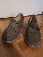 waldläufer Damen Schuhe Größe UK7 EU 40 Weite M Leder grau-braun NEU