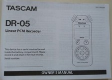 Tascam DR-05 Linear PCM Recorder Bedienungsanleitung Owner´s Manual