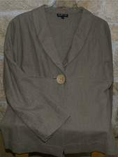 SILKROAD Jill Green Jacke 100 % Öko Bio Seide Fair Trade taupe Gr. S /36-38 Neu