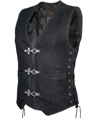 Damen nubuk lederweste slim - nubuk,