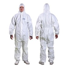 Schutzoverall Größe XXL Einweg Schutzanzug Schutzbekleidung weiss