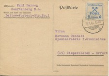 Lokal Großräschen 34 als EF auf Postkarte nach Gispersleben Bedarf! (B13674)
