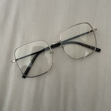 brillengestell damen eckig Silber