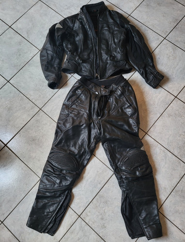 Lederkombi damen schwarz 40 - schwarz, gr.40