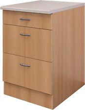 Küchenschrank 60 cm 1 Schubladen 2 Auszug- Unterschrank Schubkastenschrank