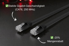 LAN-Kabel CAT6 flach RJ45