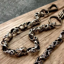 Schlüsselkette Hosenkette Totenkopf Biker Karabiner Schlüsselbund Wallet Chain