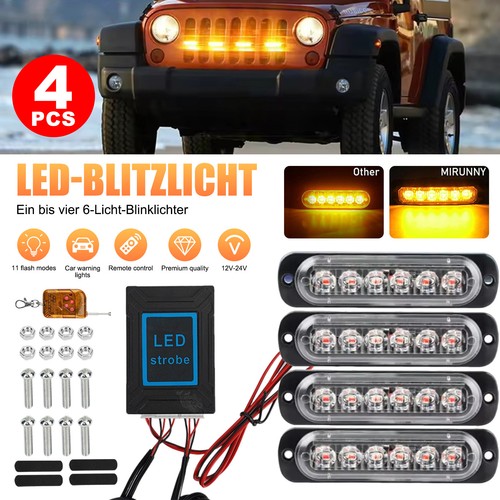 4stk 6led auto frontblitzer - 6led,