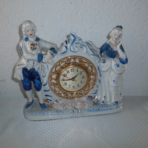 Porzellanuhr kaminuhr barock - porzellanuhr,