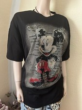 Traumhaft Rose  Pullover  Shirt  Micky Maus Glitzer Neu Gr. One Size Black