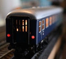 Märklin H0 4032 D-Zug Wagen mit Schlusslichtern 1. Klasse blau von 1961, mit OVP