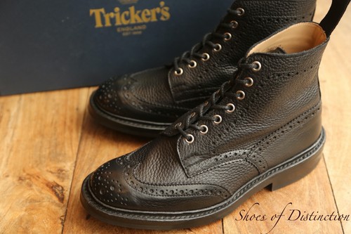 Trickers stow black leather - stow,