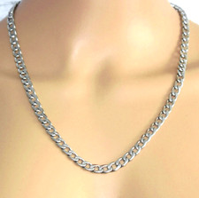 Edelstahl Halskette 6 x 8 mm Herrenkette Damenkette Massiv Karabiner