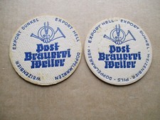2 alte Bierdeckel Postbrauerei Weiler Simmerberg