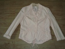 Damen Mädchen Stoff Blazer Jacket Jacke Übergangsjacke leichtes apricot Gr. 38 