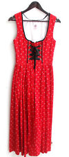 Damen Trachten Dirndl ärmellos rot geblümt Gr. 36 v. Trachten Riehl