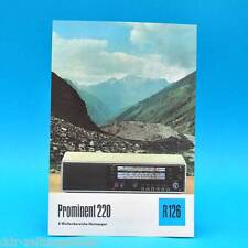 Prominent 220 4-Wellen-Heimsuper 1975 | Prospekt Werbung DEWAG DDR Radio R126 E