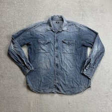 LEE Vintage Hemd Shirt Jeanshemd Gr 2XL Jeans Western Denim Cowboy 26709 Blau