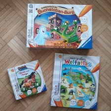 Tiptoi Paket, Konvolut, Buchstaben Burg, großer Weltatlas,  Pferde und Ponys 