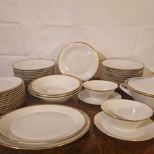 Hertel Jacob Bavaria Kombiservice Goldbordüre Porzellan 44 Tlg.