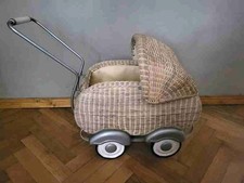 alter Puppenwagen, Sportwagen, Korbpuppenwagen 50er Jahre