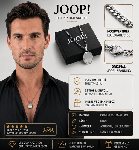Joop halskette aus edelstahl - aus,