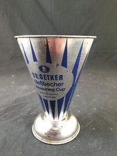 Dr. Oetker Meßbecher Metallbecher blau Nr. 825 Vintage alt W.-Germany H 14,5 cm