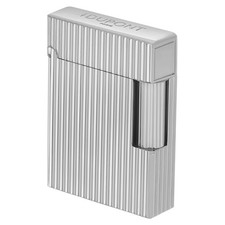 S.T. DUPONT Feuerzeug Linie 1 Vertikale Linien Silberfarben C14021